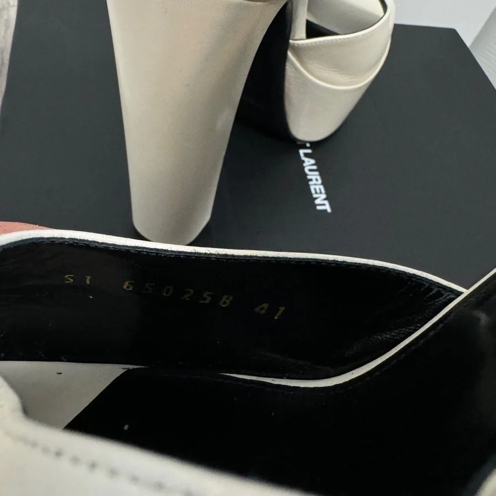 Saint Laurent Jodie Platform Sandals In Smooth Leather